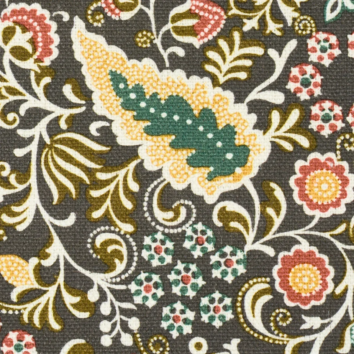 PEGGY PAISLEY fabric GRAPHITE color by Schumacher