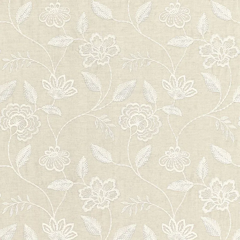 PENELOPE EMBROIDERY fabric LINEN color by Schumacher