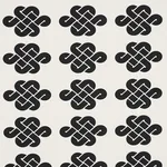 PENELOPE KNOT fabric BLACK color by Schumacher