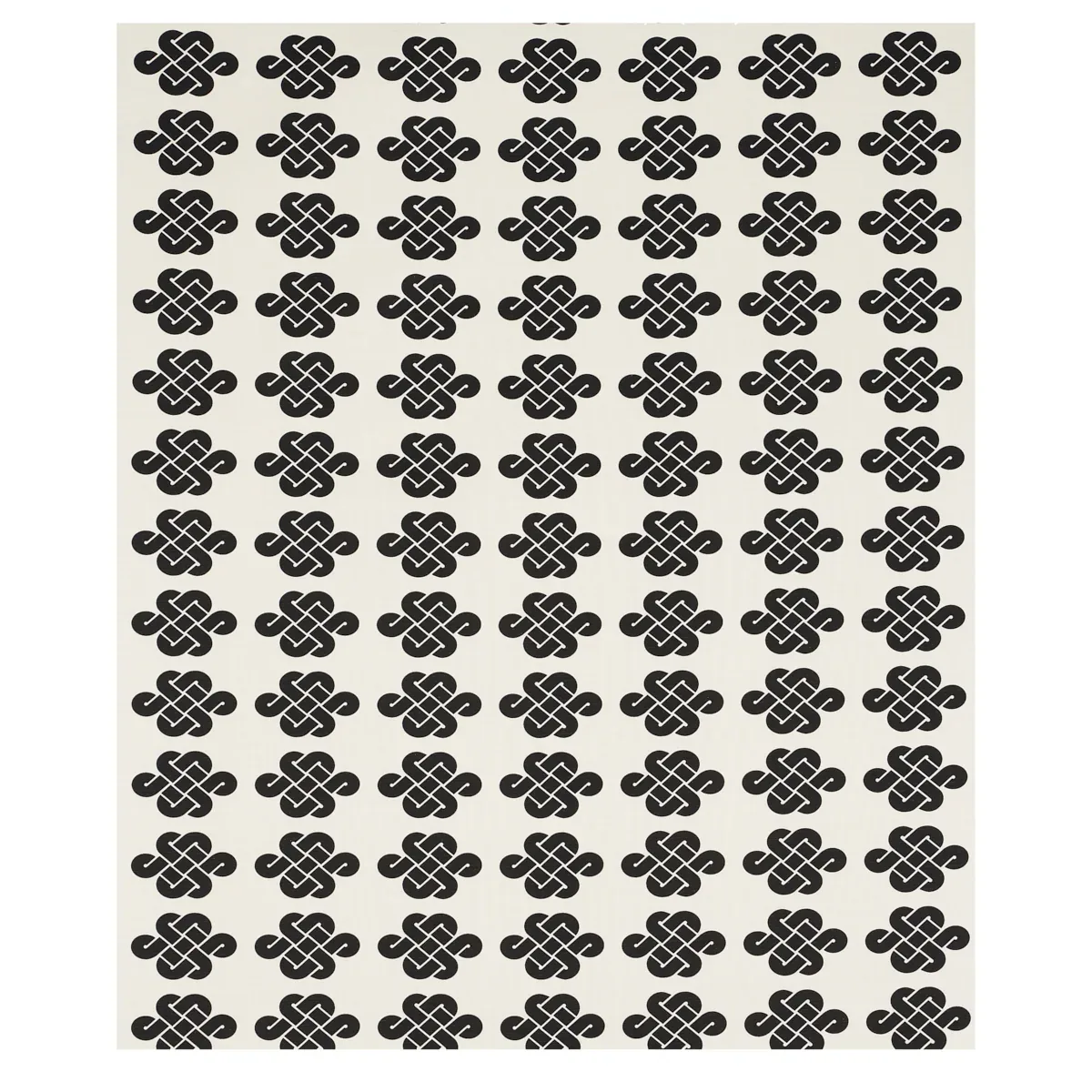 PENELOPE KNOT fabric BLACK color by Schumacher
