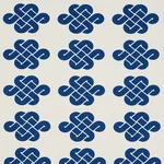 PENELOPE KNOT fabric BLUE color by Schumacher