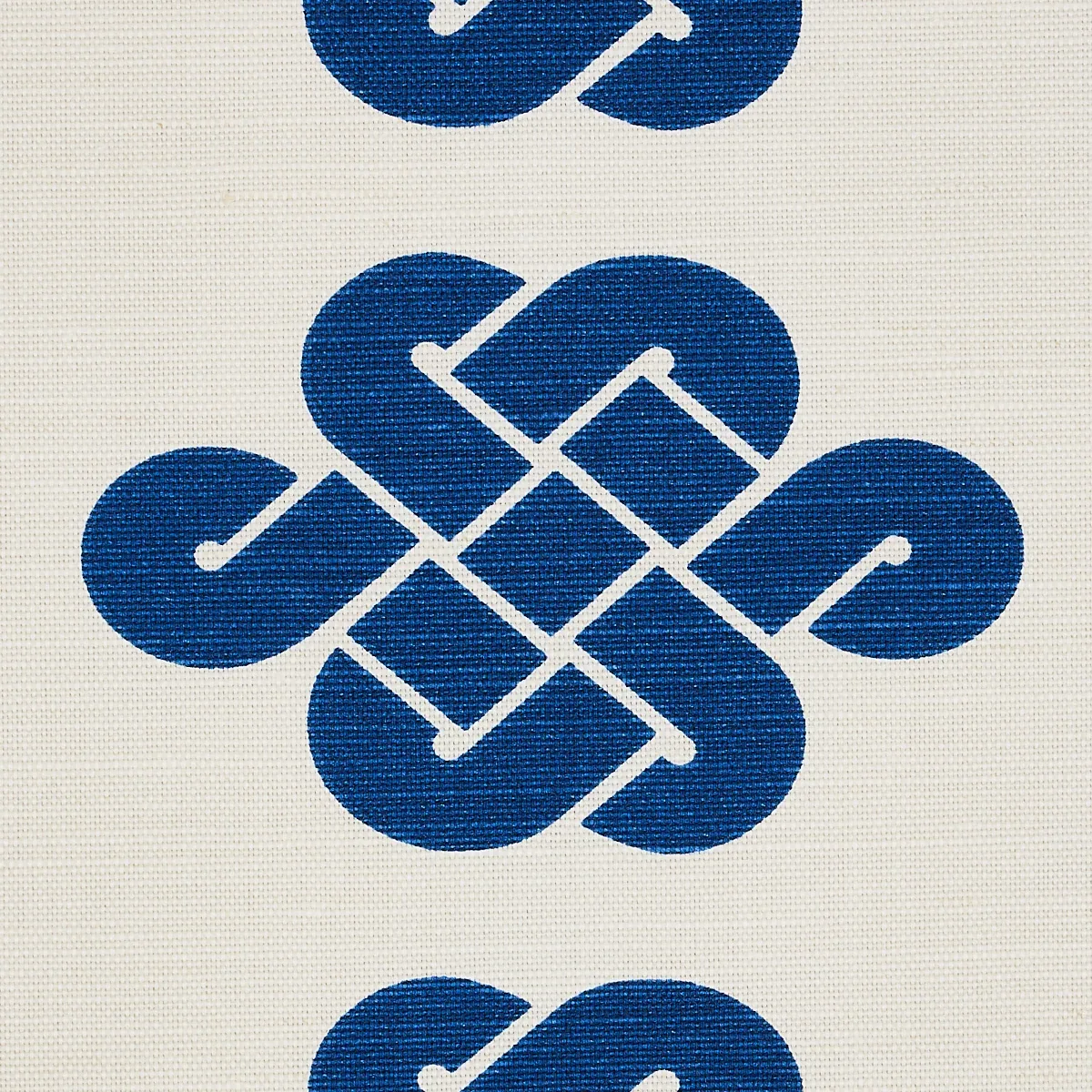 PENELOPE KNOT fabric BLUE color by Schumacher