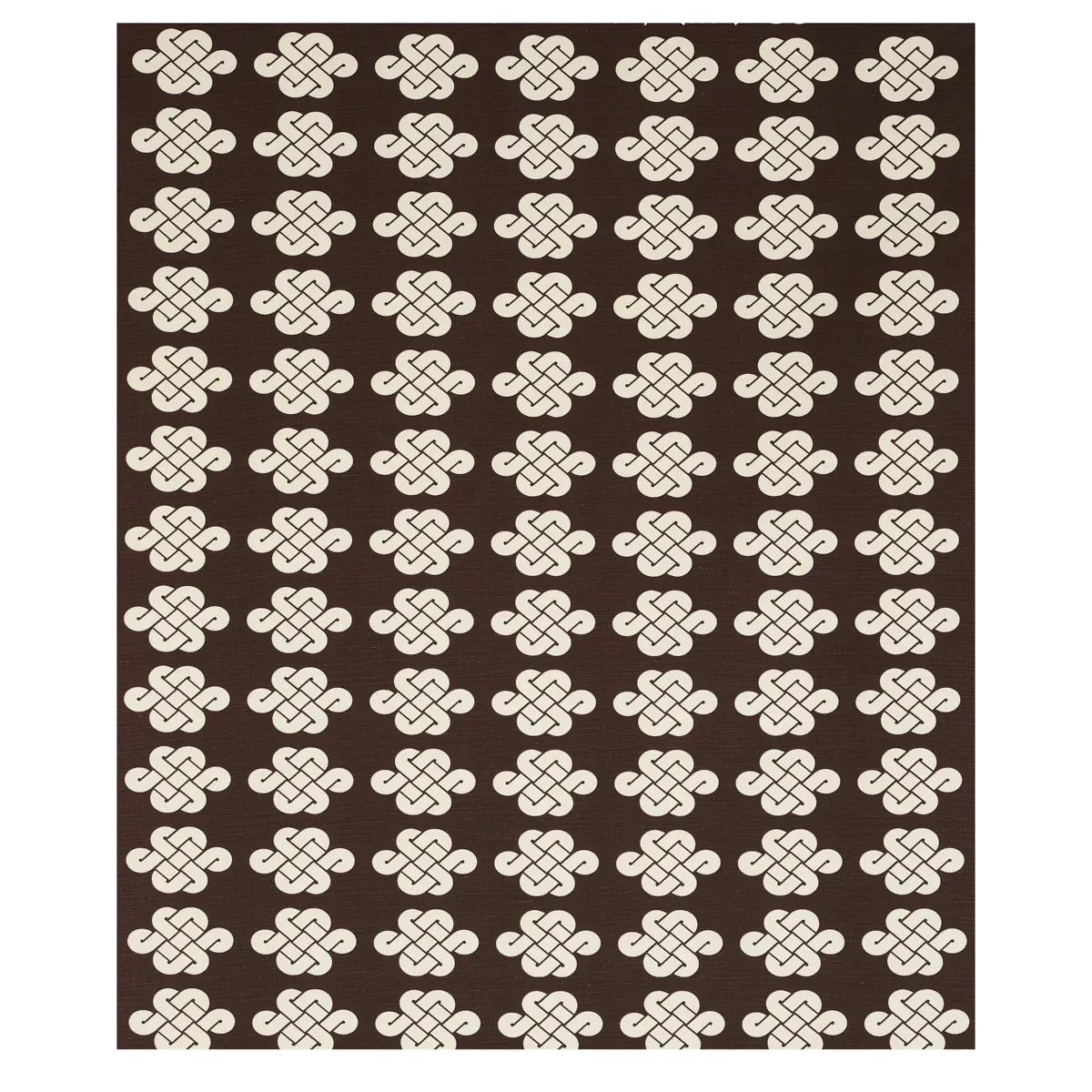 PENELOPE KNOT fabric BROWN color by Schumacher