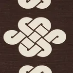 PENELOPE KNOT fabric BROWN color by Schumacher