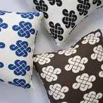 PENELOPE KNOT fabric BROWN color by Schumacher