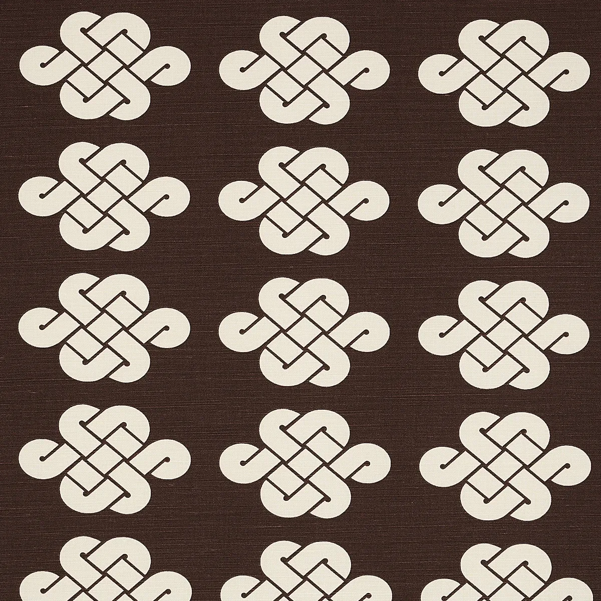 PENELOPE KNOT fabric BROWN color by Schumacher