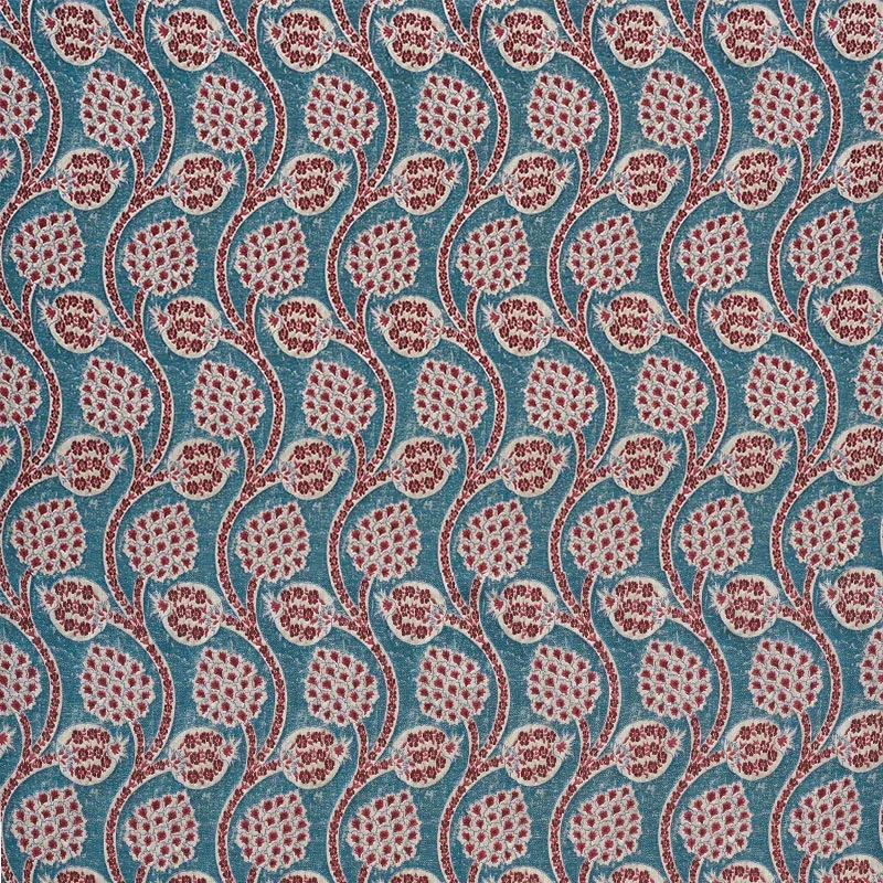 PERSEPHONE Fabric – PEACOCK | Schumacher | Wallpaper Twins PERSEPHONE fabric PEACOCK color by Schumacher