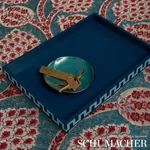 PERSEPHONE Fabric – PEACOCK | Schumacher | Wallpaper Twins PERSEPHONE fabric PEACOCK color by Schumacher