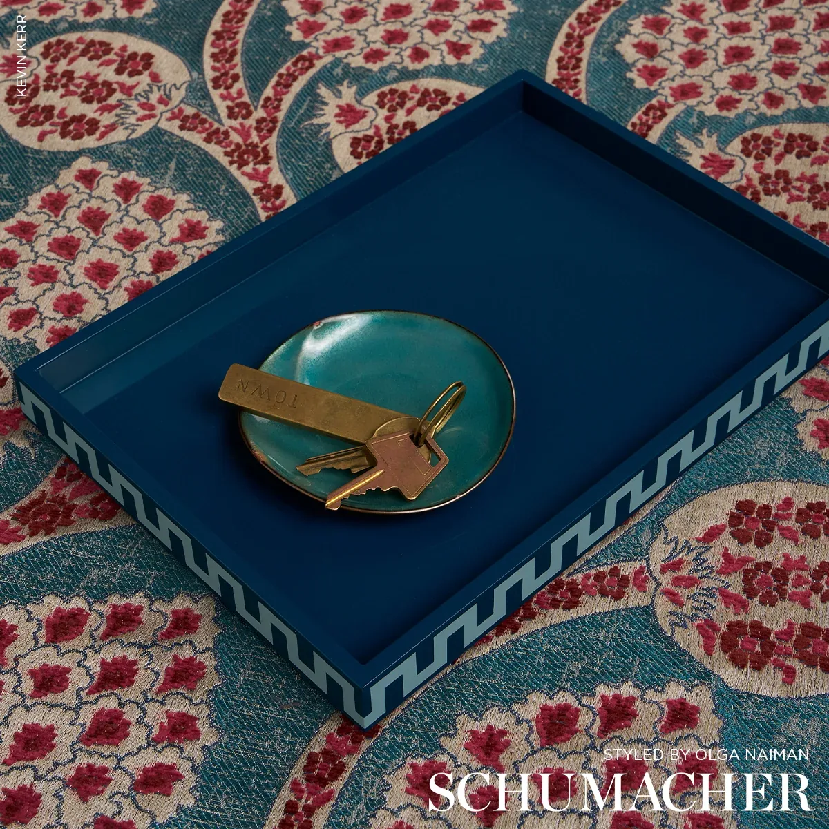 PERSEPHONE Fabric – PEACOCK | Schumacher | Wallpaper Twins PERSEPHONE fabric PEACOCK color by Schumacher