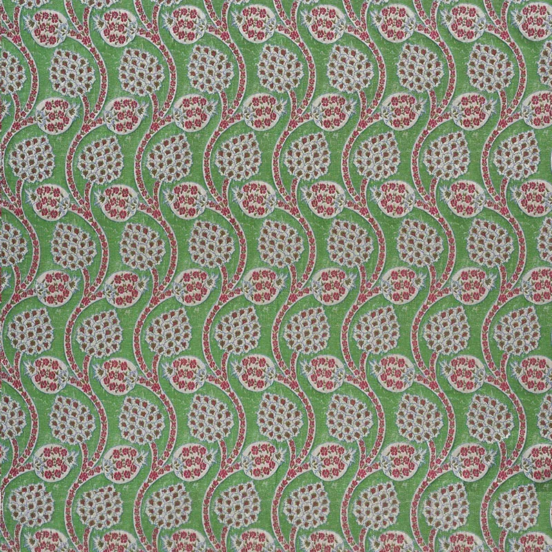 PERSEPHONE Fabric – VERDANT | Schumacher | Wallpaper Twins PERSEPHONE fabric VERDANT color by Schumacher