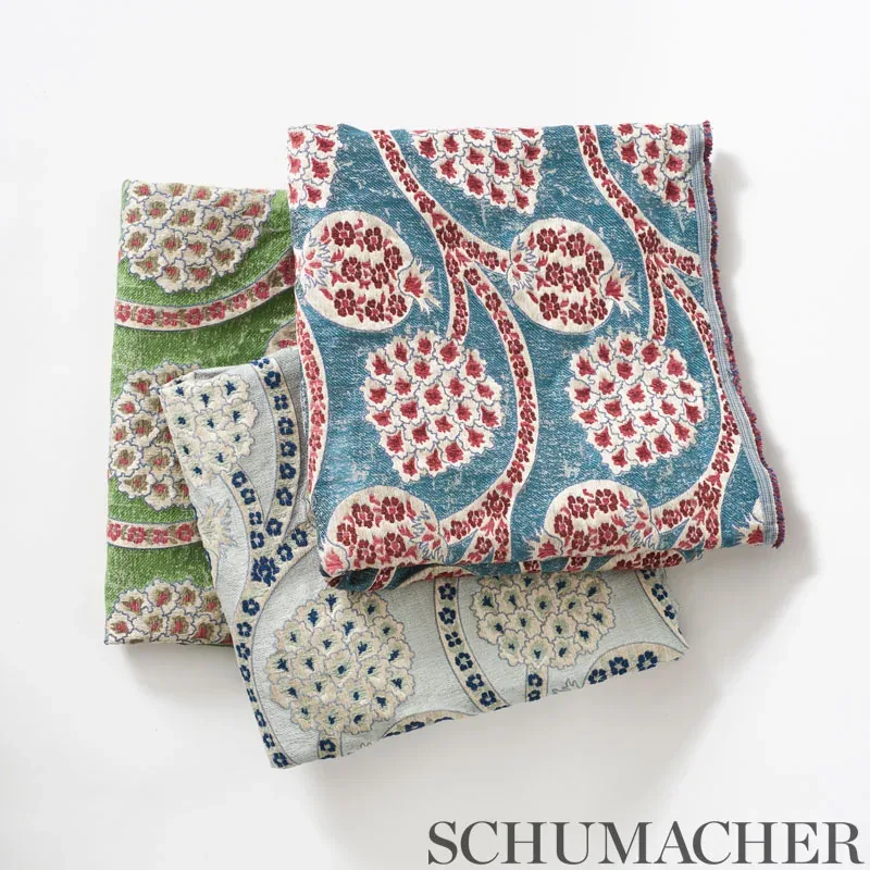 PERSEPHONE Fabric – VERDANT | Schumacher | Wallpaper Twins PERSEPHONE fabric VERDANT color by Schumacher