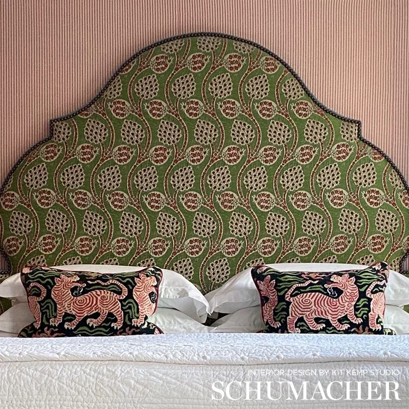 PERSEPHONE Fabric – VERDANT | Schumacher | Wallpaper Twins PERSEPHONE fabric VERDANT color by Schumacher