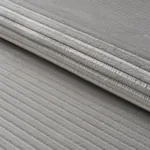 PETITE CHANNELED VELVET fabric OTTER GREY color by Schumacher