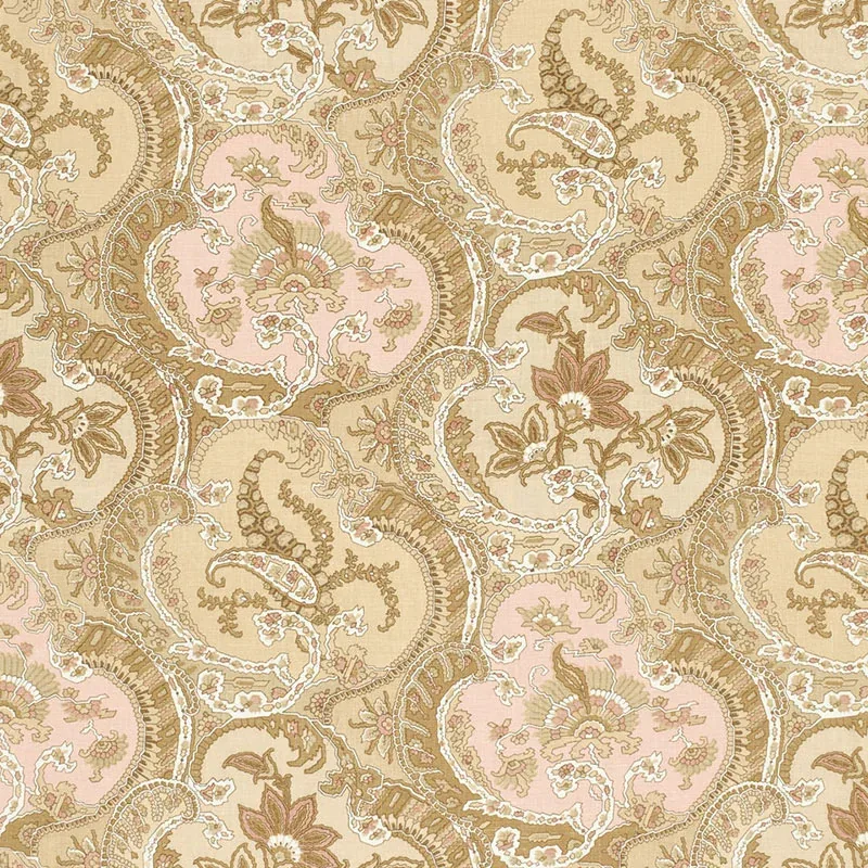 PICKFAIR PAISLEY fabric CAMEL color by Schumacher