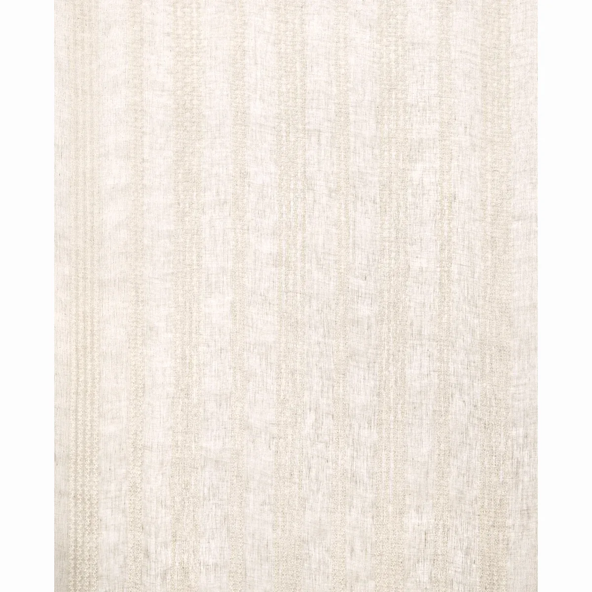 PIERO STRIPE EMBROIDERED SHEER fabric LINEN color by Schumacher
