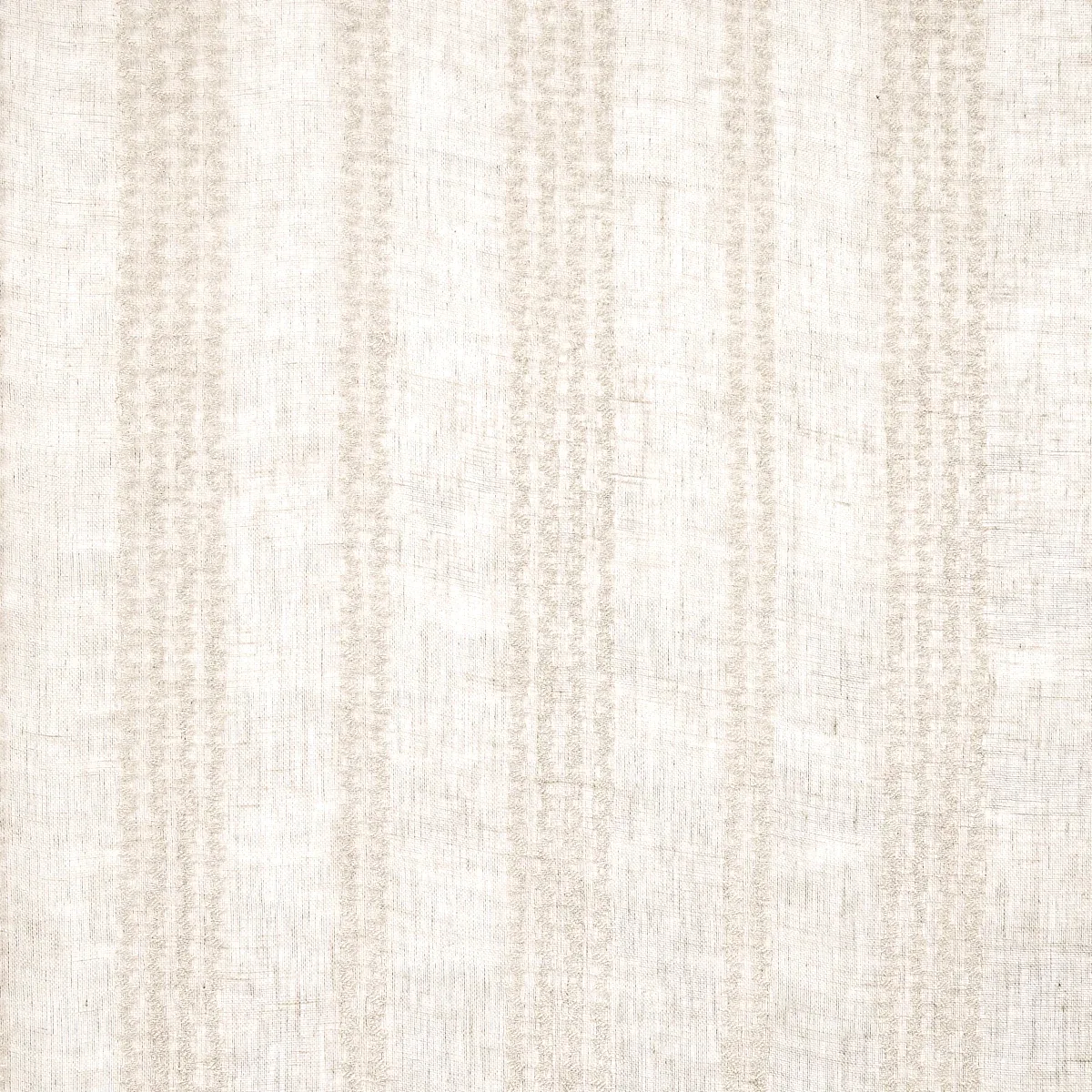 PIERO STRIPE EMBROIDERED SHEER fabric LINEN color by Schumacher