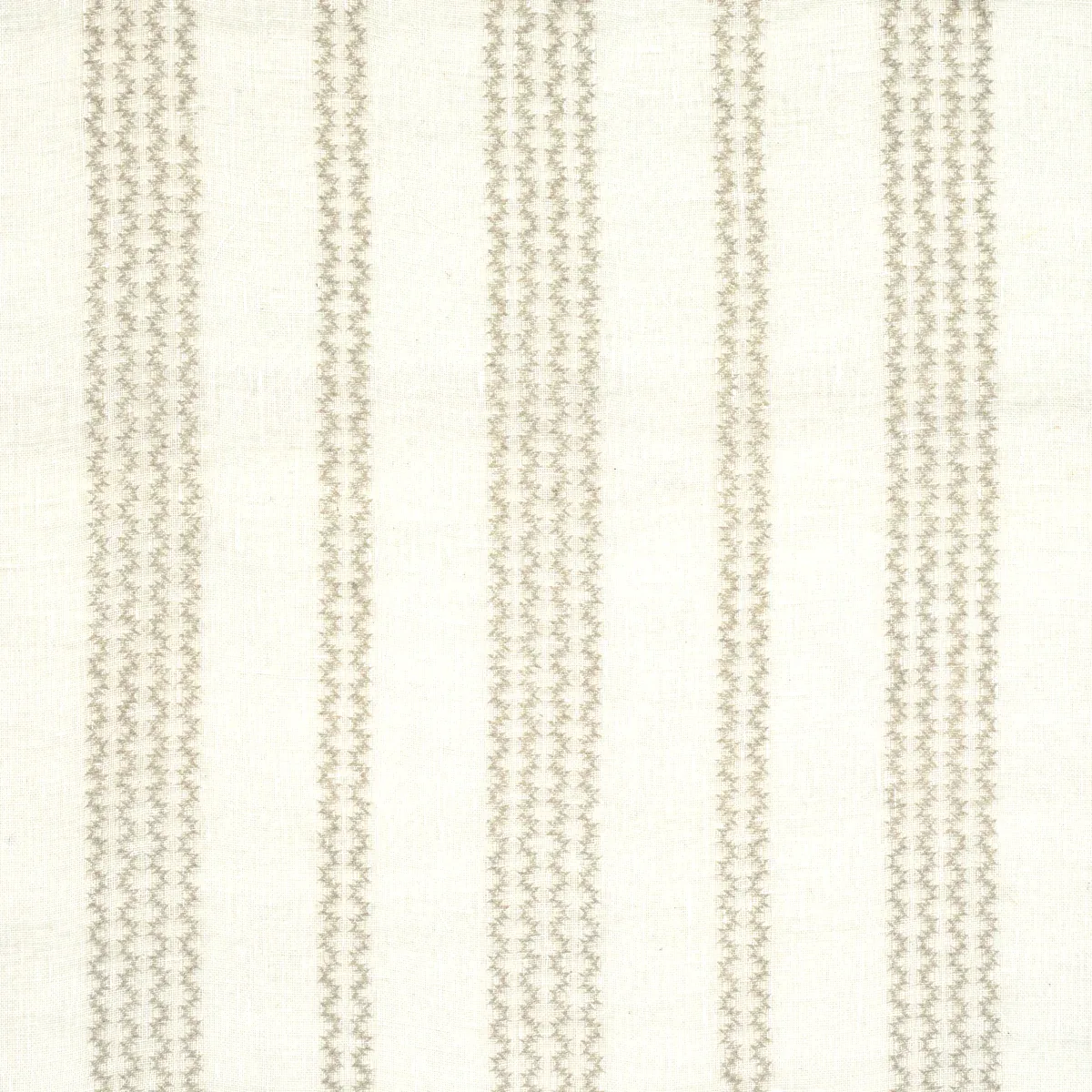 PIERO STRIPE EMBROIDERED SHEER fabric PEARL color by Schumacher