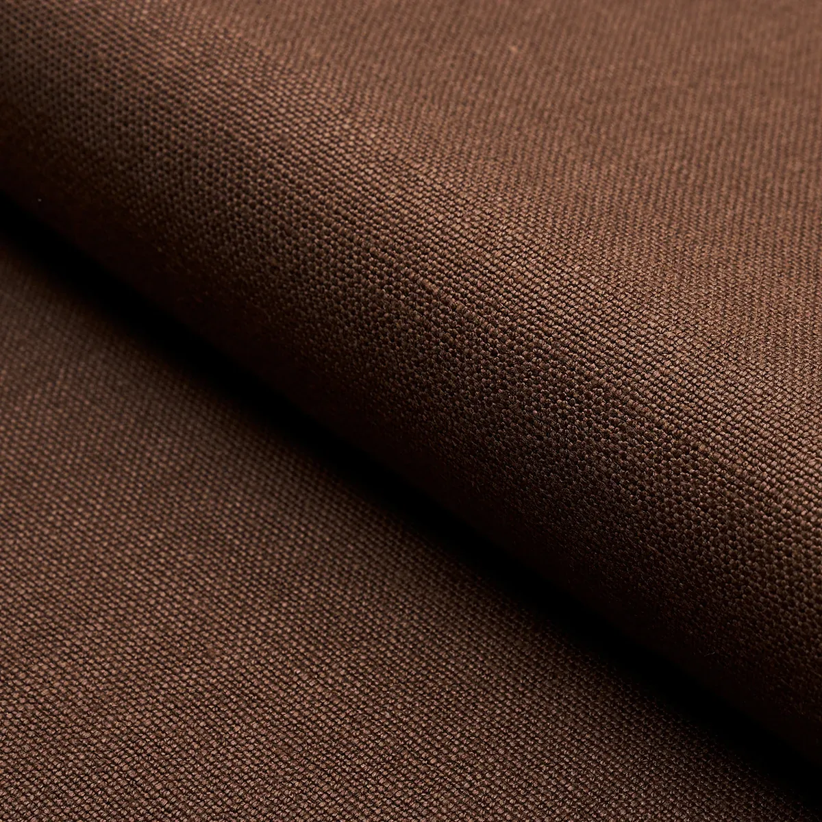 PIET PERFORMANCE LINEN fabric BROWN color by Schumacher