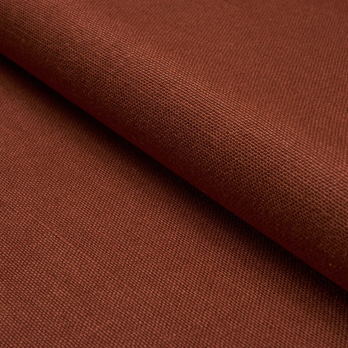 PIET PERFORMANCE LINEN fabric TERRACOTTA color by Schumacher