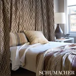 PIKES STRIPE Fabric – SPICE | Schumacher | Wallpaper Twins PIKES STRIPE fabric SPICE color by Schumacher