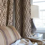 PIKES STRIPE Fabric – SPICE | Schumacher | Wallpaper Twins PIKES STRIPE fabric SPICE color by Schumacher