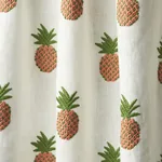 PINEAPPLE EMBROIDERY fabric APRICOT ON IVORY color by Schumacher