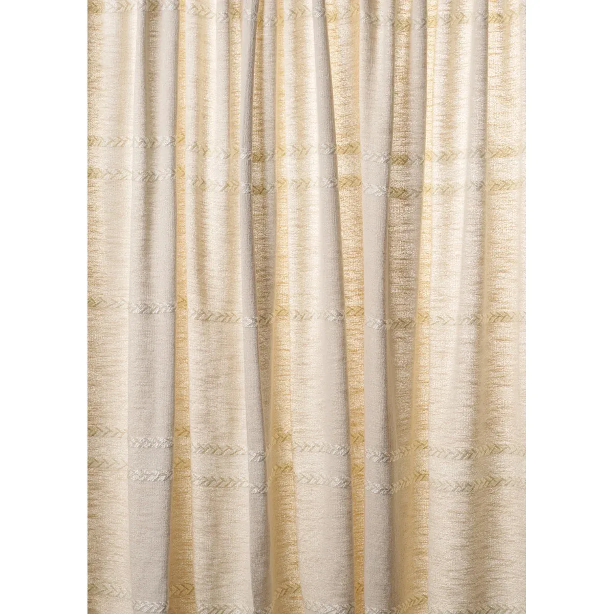 PLAINS STRIPE CASEMENT fabric NATURAL color by Schumacher