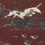 POINTERS Fabric – BURGUNDY | Schumacher | Wallpaper Twins POINTERS fabric BURGUNDY color by Schumacher