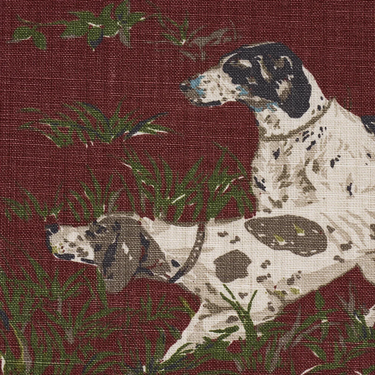 POINTERS Fabric – BURGUNDY | Schumacher | Wallpaper Twins POINTERS fabric BURGUNDY color by Schumacher