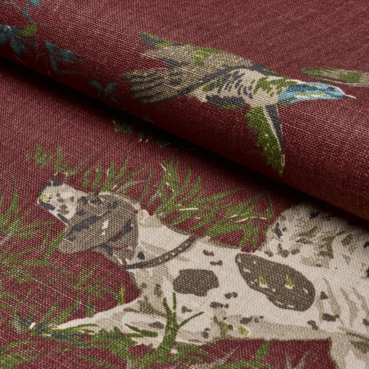 POINTERS Fabric – BURGUNDY | Schumacher | Wallpaper Twins POINTERS fabric BURGUNDY color by Schumacher