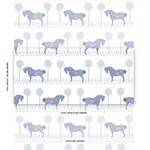 POLKA DOT PONY fabric BLUE color by Schumacher