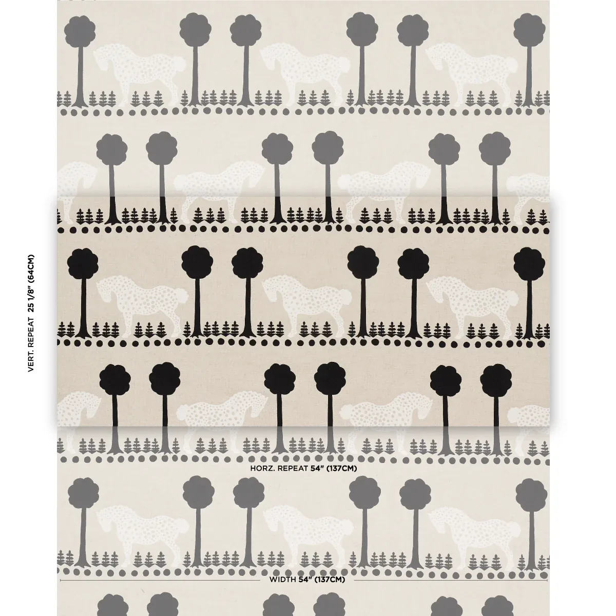 POLKA DOT PONY Fabric – NATURAL | Schumacher | Wallpaper Twi POLKA DOT PONY fabric NATURAL color by Schumacher