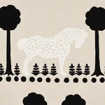 POLKA DOT PONY Fabric – NATURAL | Schumacher | Wallpaper Twi POLKA DOT PONY fabric NATURAL color by Schumacher