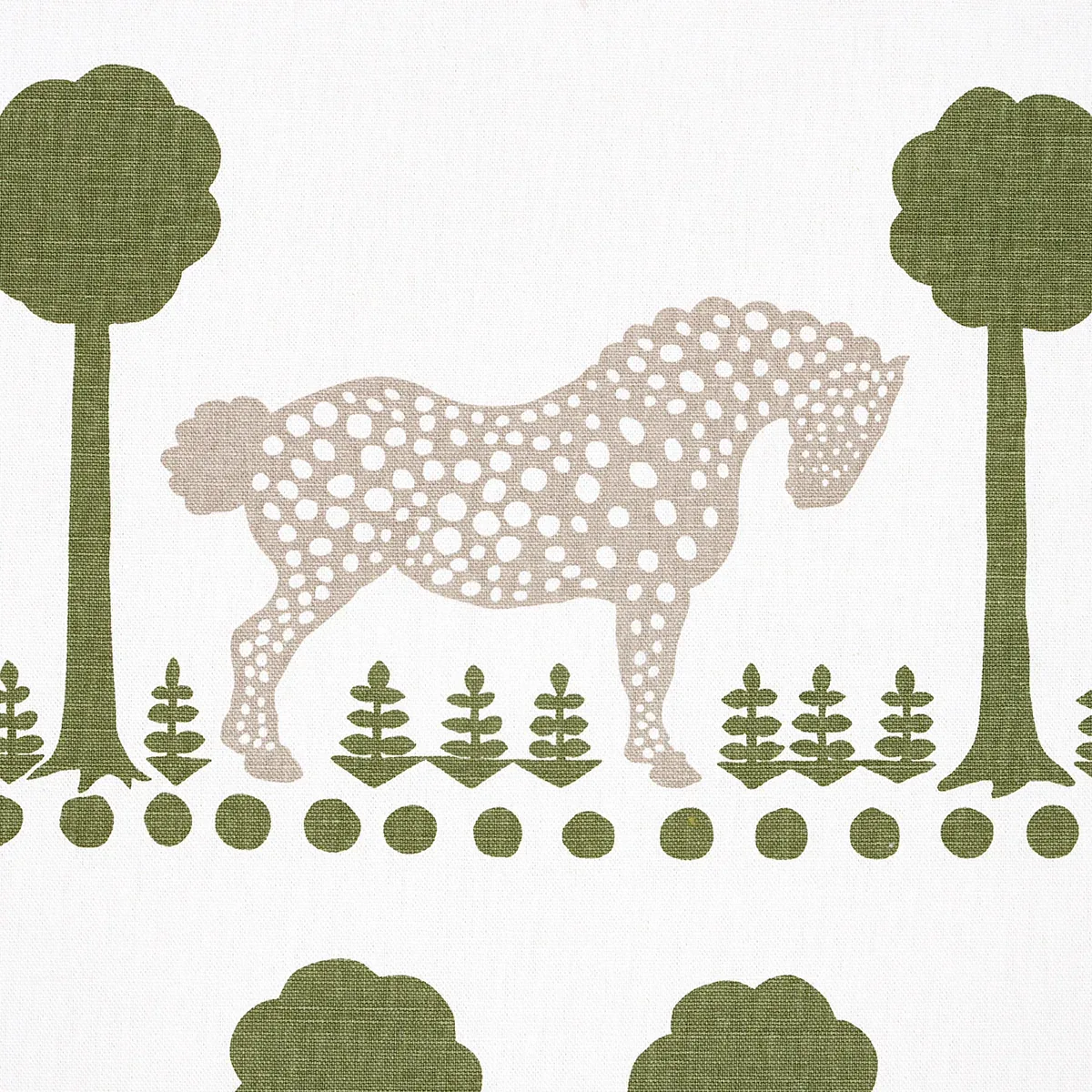 POLKA DOT PONY Fabric – OLIVE | Schumacher | Wallpaper Twins POLKA DOT PONY fabric OLIVE color by Schumacher