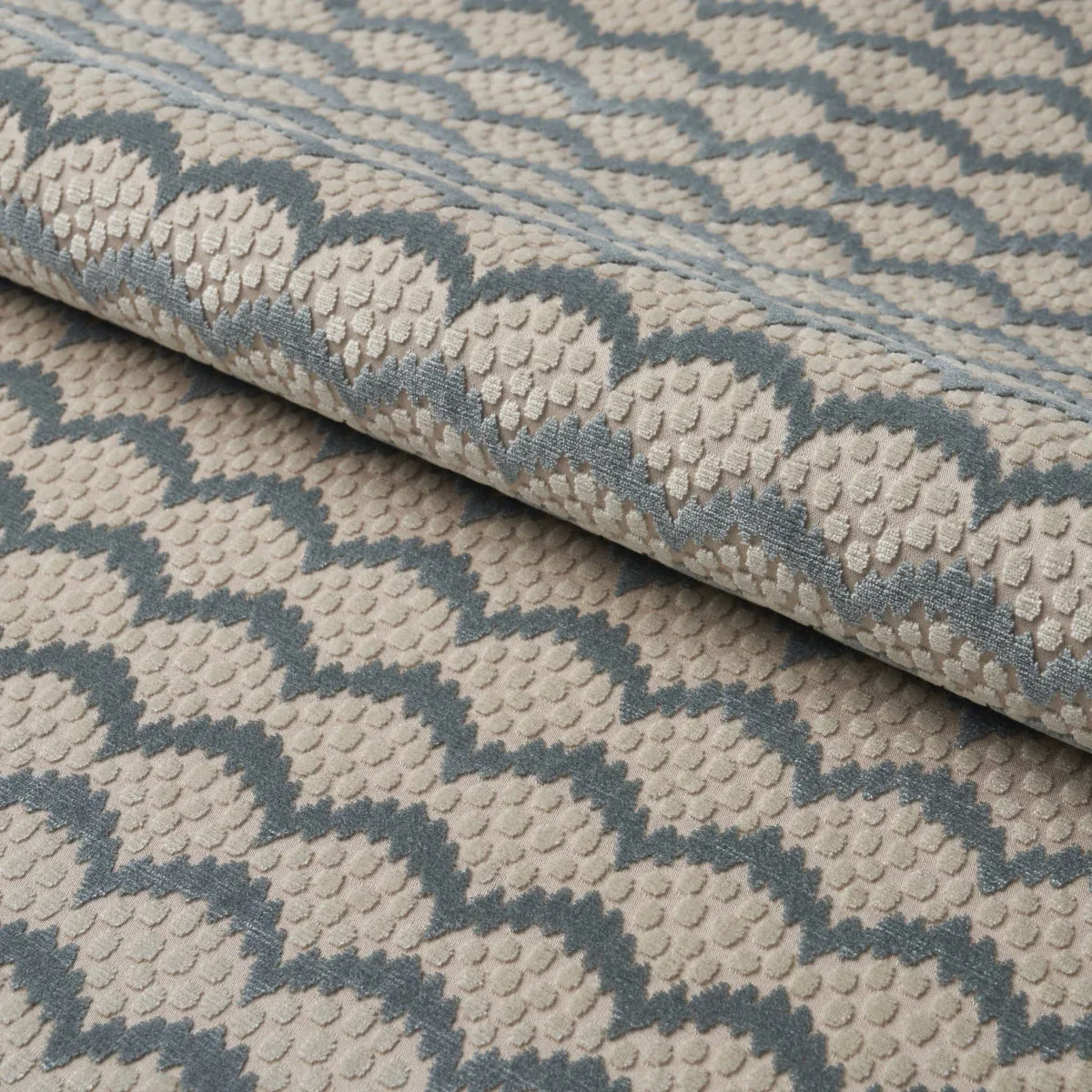 POLLEN CUT VELVET fabric SOFT JADE color by Schumacher