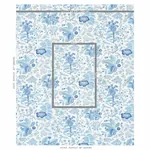 POMEGRANATE BOTANICAL fabric BLUE color by Schumacher