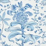 POMEGRANATE BOTANICAL fabric BLUE color by Schumacher