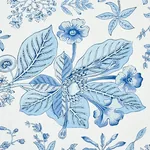 POMEGRANATE BOTANICAL fabric BLUE color by Schumacher