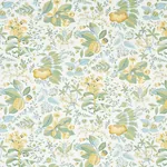POMEGRANATE BOTANICAL Fabric – CITRON | Schumacher | Wallpap POMEGRANATE BOTANICAL fabric CITRON color by Schumacher