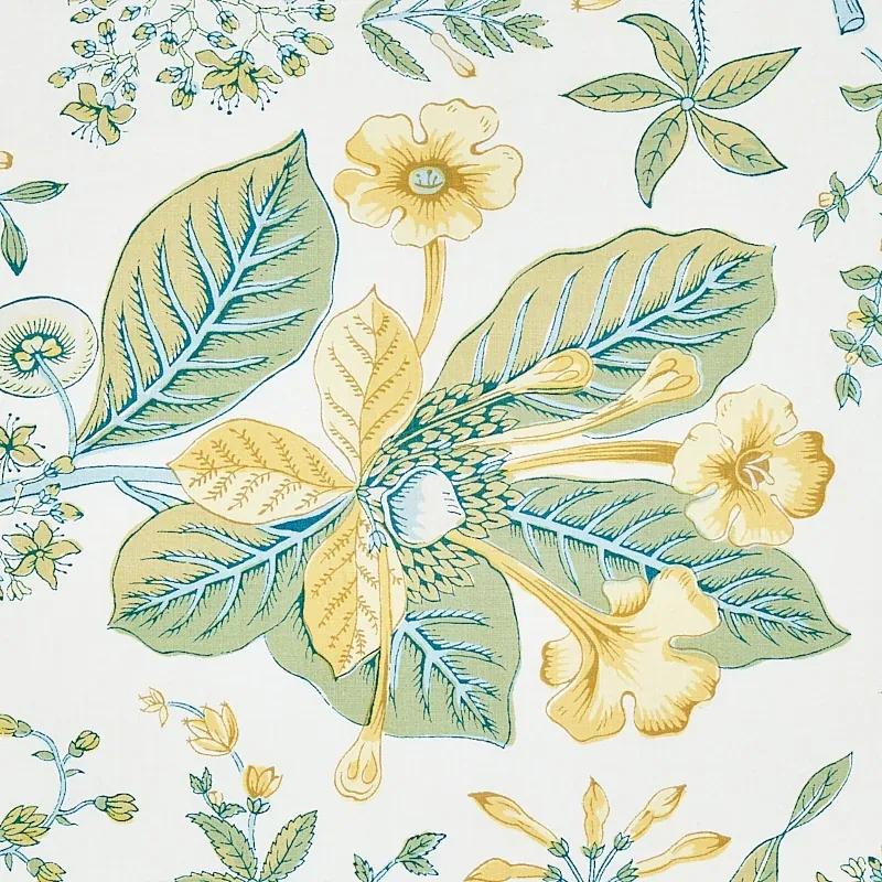 POMEGRANATE BOTANICAL Fabric – CITRON | Schumacher | Wallpap POMEGRANATE BOTANICAL fabric CITRON color by Schumacher