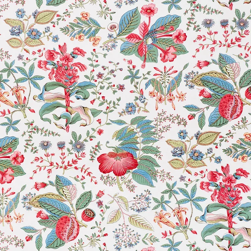 POMEGRANATE BOTANICAL fabric DOCUMENT color by Schumacher