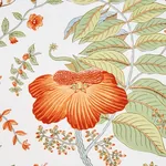 POMEGRANATE BOTANICAL Fabric – ORANGE | Schumacher | Wallpap POMEGRANATE BOTANICAL fabric ORANGE color by Schumacher