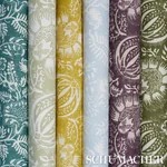 POMEGRANATE PRINT fabric AUBERGINE color by Schumacher
