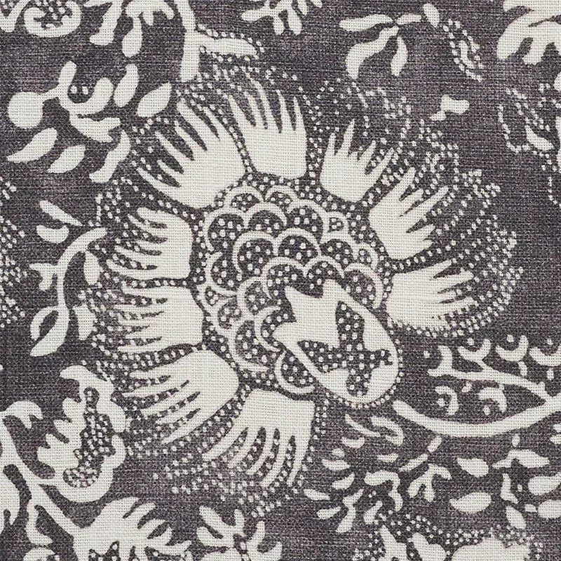POMEGRANATE PRINT fabric CHARCOAL color by Schumacher