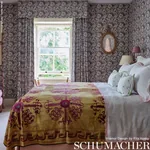 POMEGRANATE PRINT fabric CHARCOAL color by Schumacher