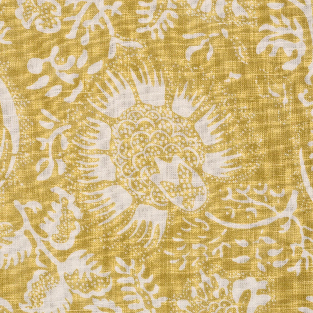 POMEGRANATE PRINT fabric CITRON color by Schumacher