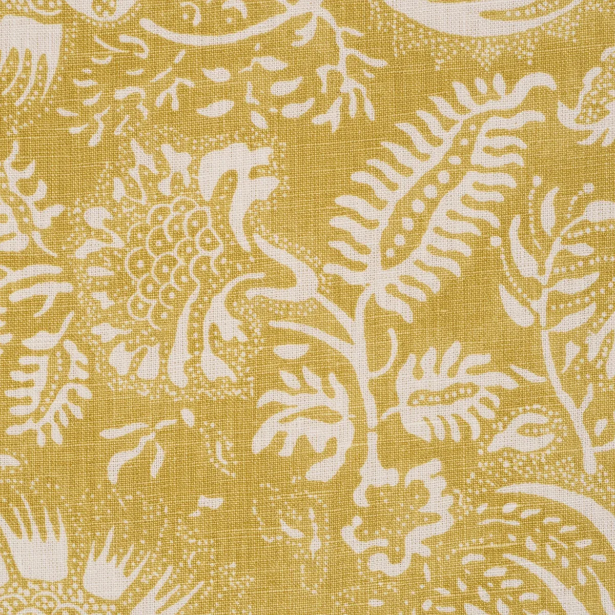 POMEGRANATE PRINT fabric CITRON color by Schumacher