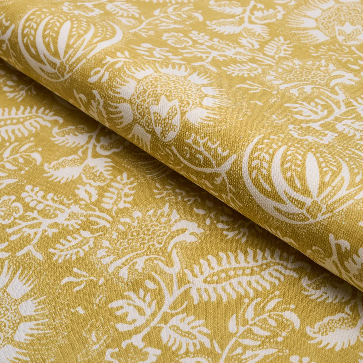 POMEGRANATE PRINT fabric CITRON color by Schumacher