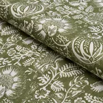 POMEGRANATE PRINT fabric OLIVE color by Schumacher
