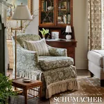 POMEGRANATE PRINT fabric OLIVE color by Schumacher